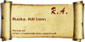 Ruska Adrienn névjegykártya